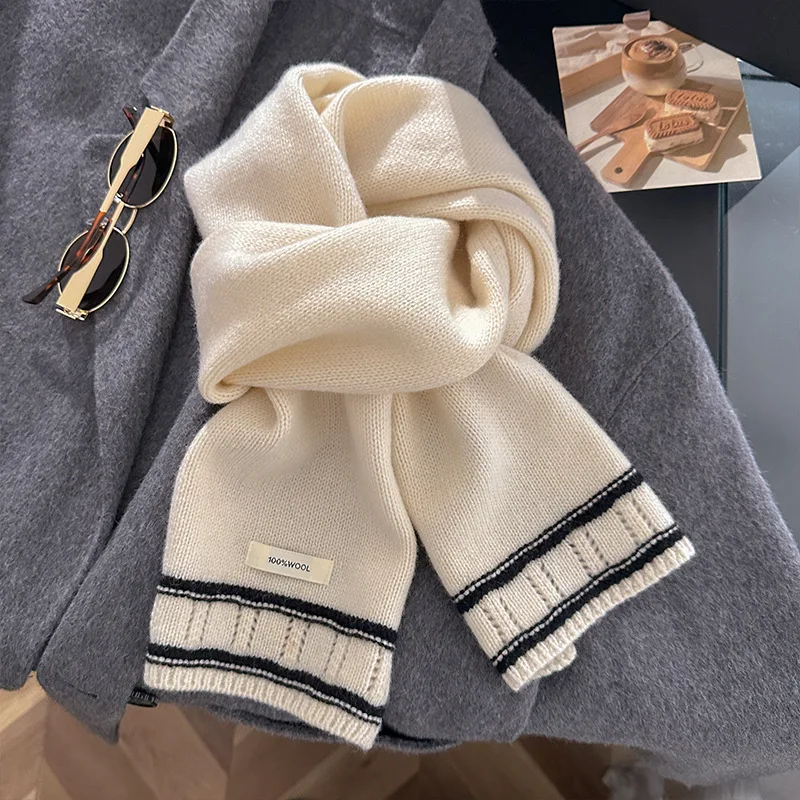 تصميم فاخر شتاء المرأة الدافئة محبوك 100% وشاح من الصوف الصلبة رشاقته شال لينة أوشحة كشميرية الباشمينا منديل بطانية #3