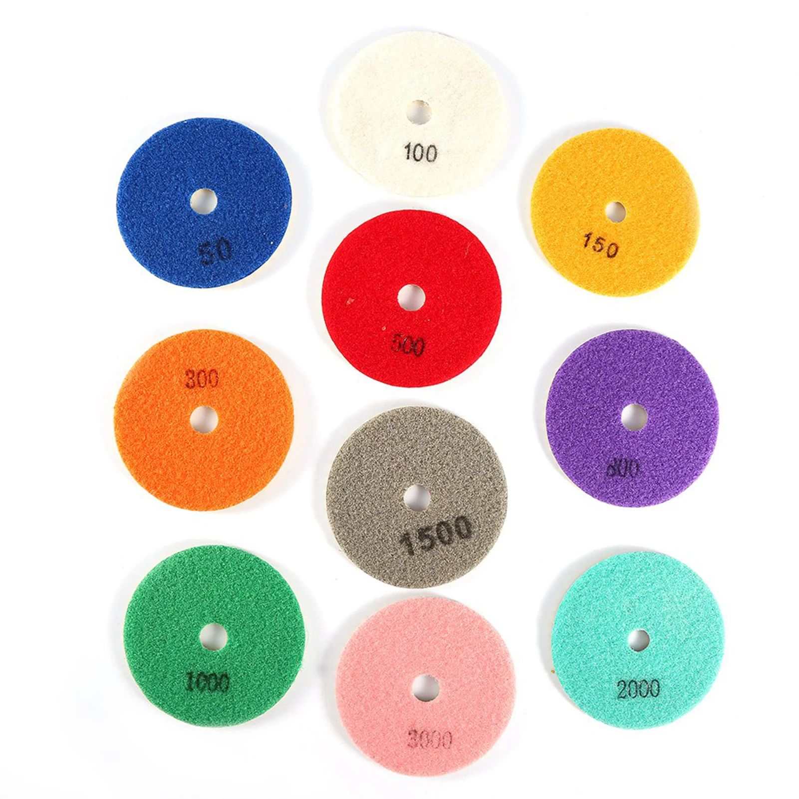 

10pcs 100mm 4" Wet Grinding Disc Polishing Pad for Granite Marble Stone Grinding Disc Polishing Disc Grinding Wheel