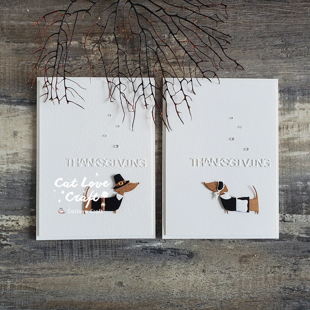 Catlove الشكر السجق الكلب الحيوان المعادن قطع يموت سكرابوكينغ Stencil يموت قطع بطاقة صنع Craft بها بنفسك الحرفية النقش قوالب جديدة #5