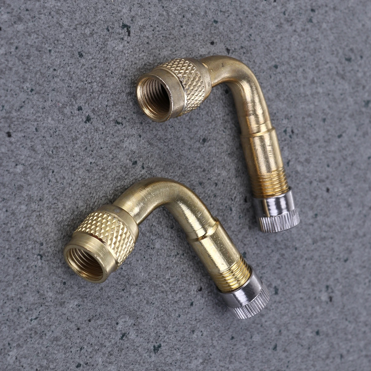 

2 pcs 90 Degree Brass Valve Stem Extension Tire Inflating Tool Automotive Truck Motorcycle Wheel Repair Durable Sealing Cap Easy