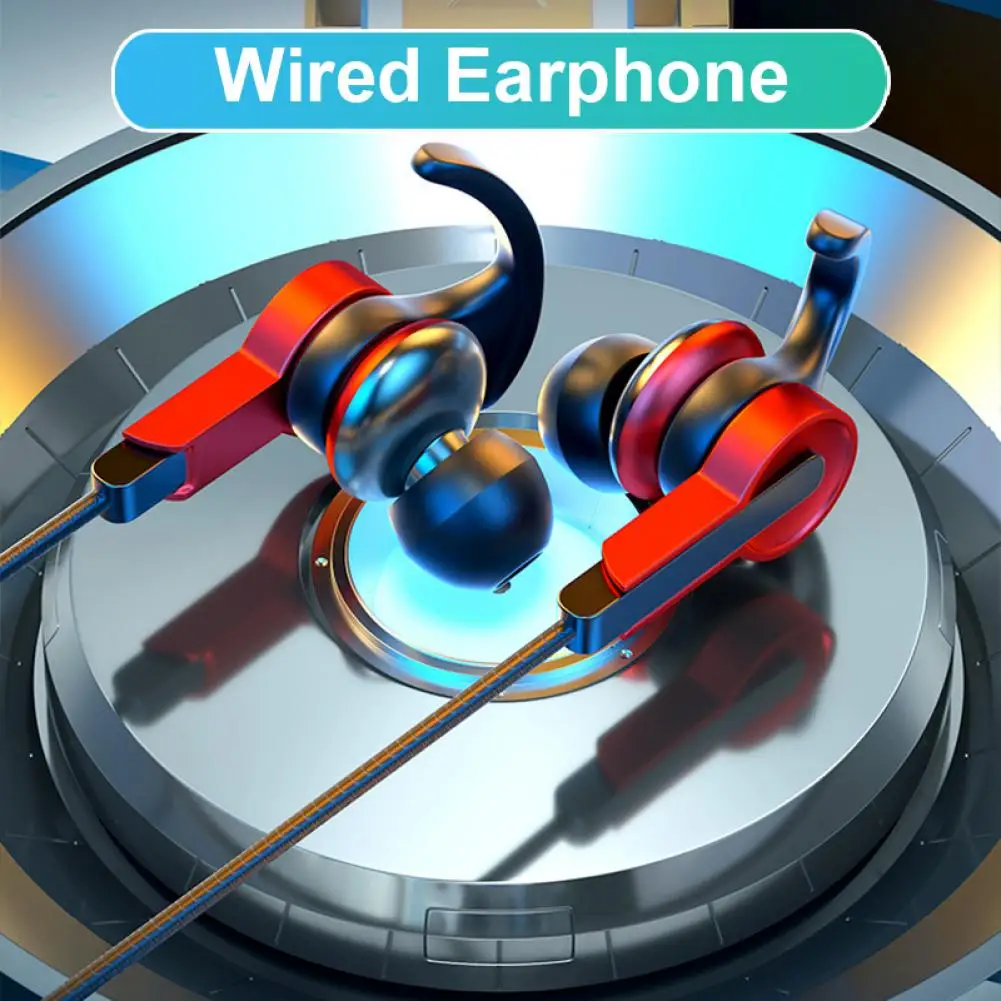 Wired Earphone In-ear Stereo Sound 3.5mm/Type-C Music Headphone Gaming Headset with Mic for Mobile Phone