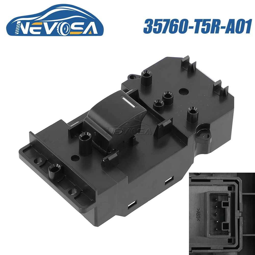 

35760-T5R-A01 Кнопка переднего правого пассажирского окна для Honda FIT XR-V Vezel, ручной переключатель подъема, одиночный переключатель 35760T5RA01