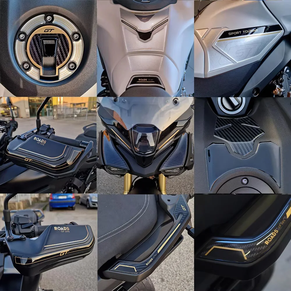 ل Tracer 9 GT خزان حامي الراسم 9 GT 2025 ملصقات دراجة نارية الملحقات خزان الوقود مقاوم للماء خدش ثلاثية الأبعاد الراتنج ملصقات