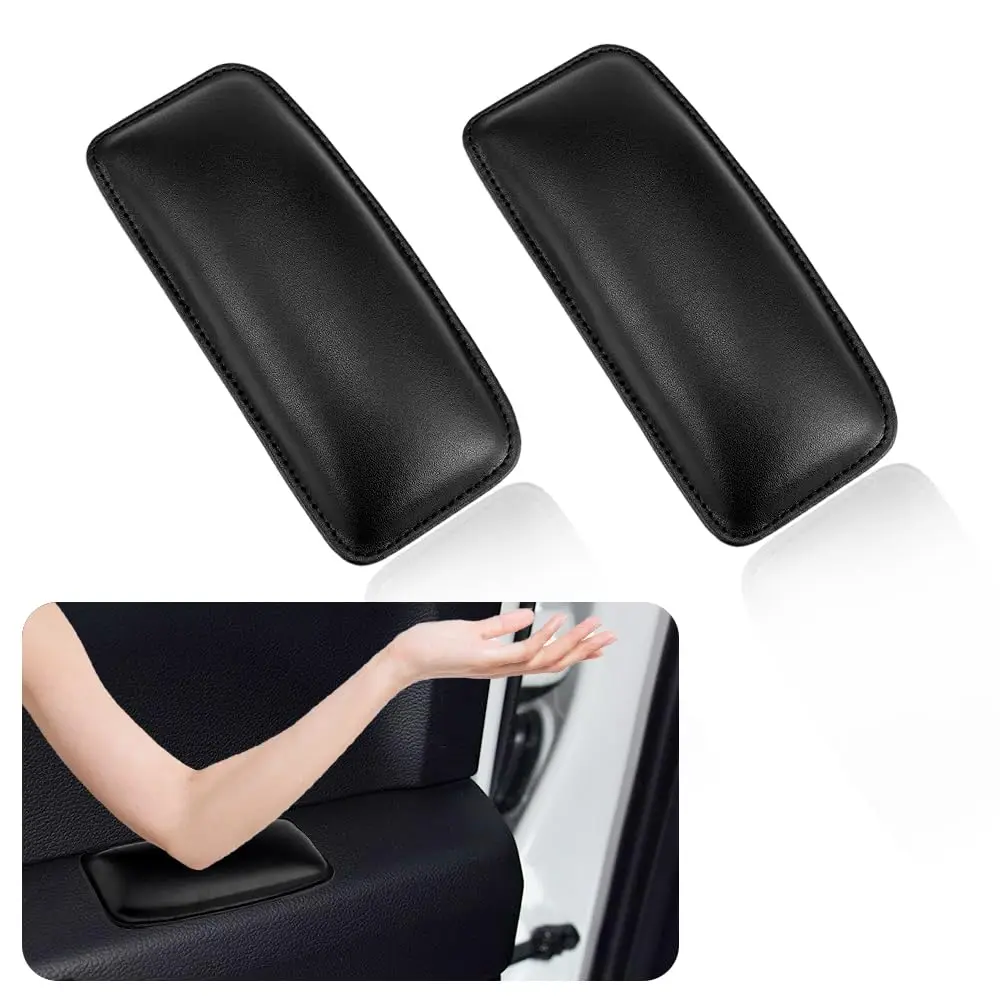 Car Knee Cushion, Soft Leather Car Door Armrest Pad for Knee, Leg, and Elbow Support Universal Car Center Console Cushion
