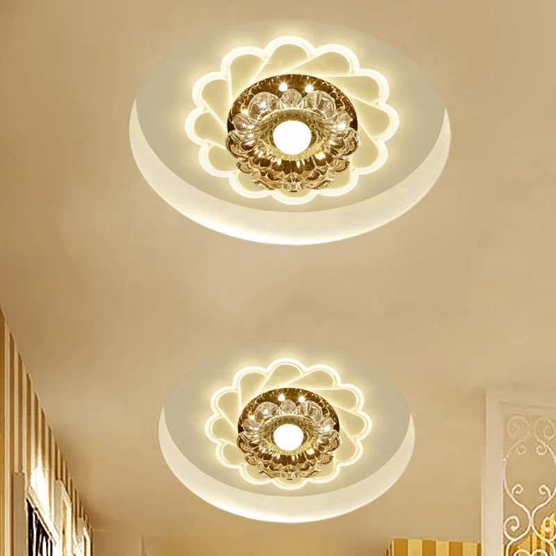 Modern Crystal 5W LED Ceiling Light Fixture Ceiling Lamp Lighting For Living Room Aisle Corridor Kitchen