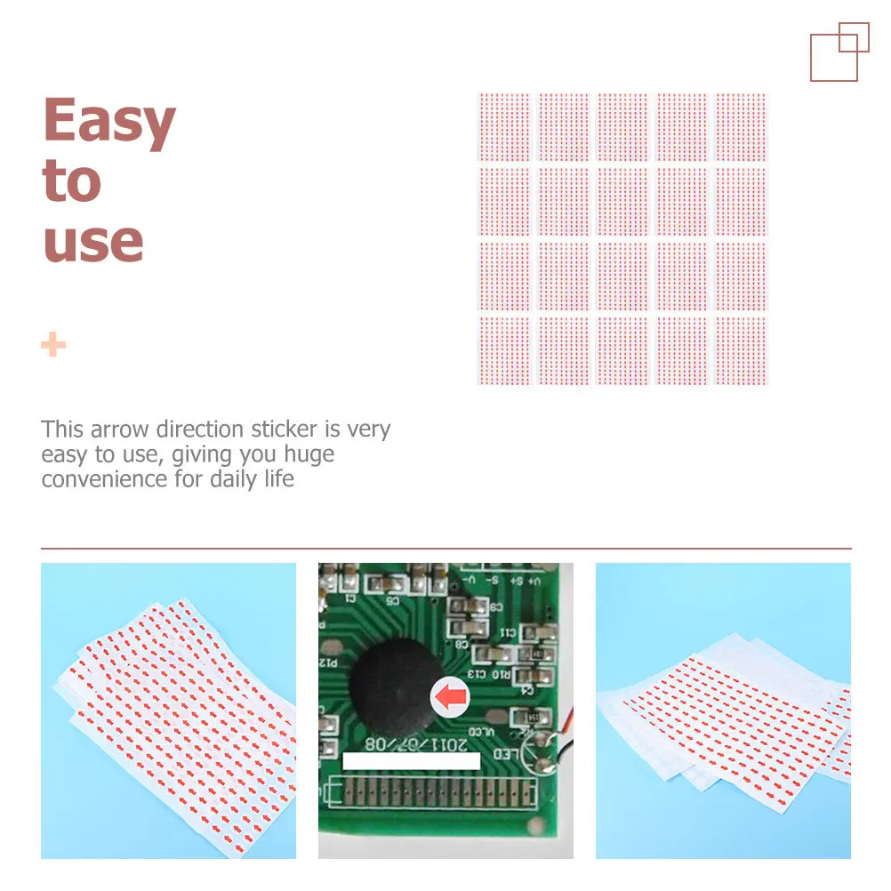 

60 Sheets Red Arrow Indicator Stickers Strong Adhesive Paper Label Tags for Warning Direction Equipment and Pipeline