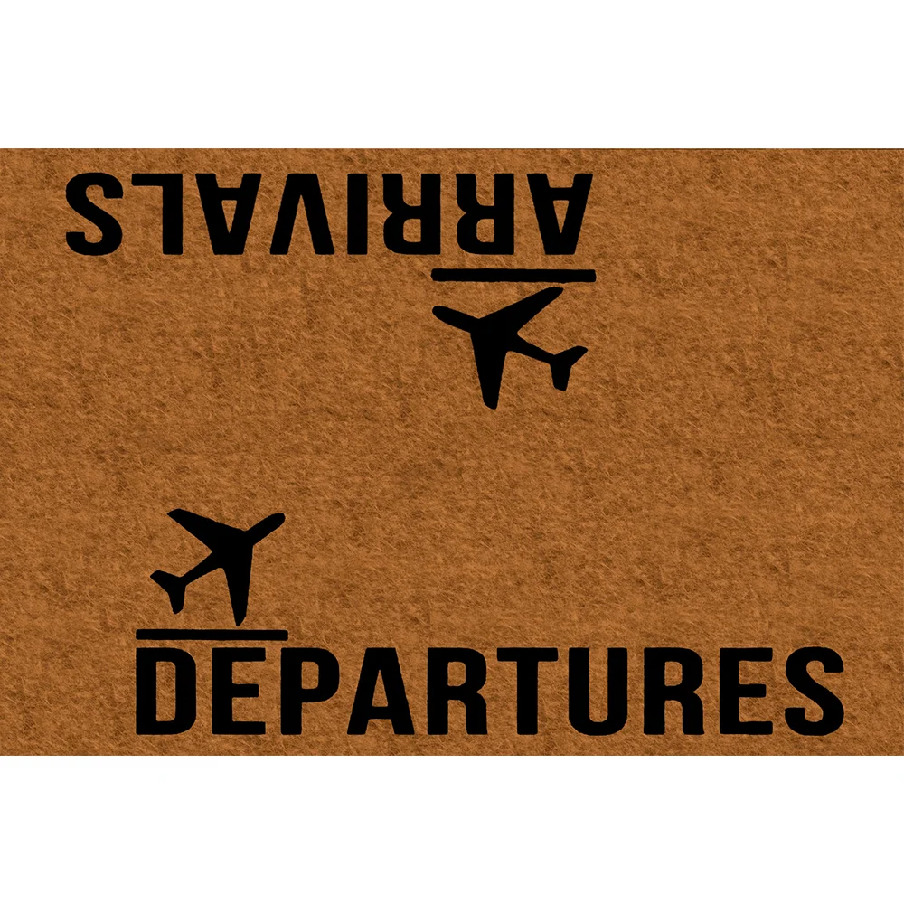 

Aircraft Departures Arrivals Absorbent Welcome Entrance Door Mat/Indoor Mat Machine Washable Door Mat- 30x 18 Inch