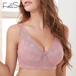 FallSweet Plus Size Bra for Women Push Up Bras Full Coverage Underwire Comfort Brassiere Sexy Lingeries Femme 38-50EF Cup