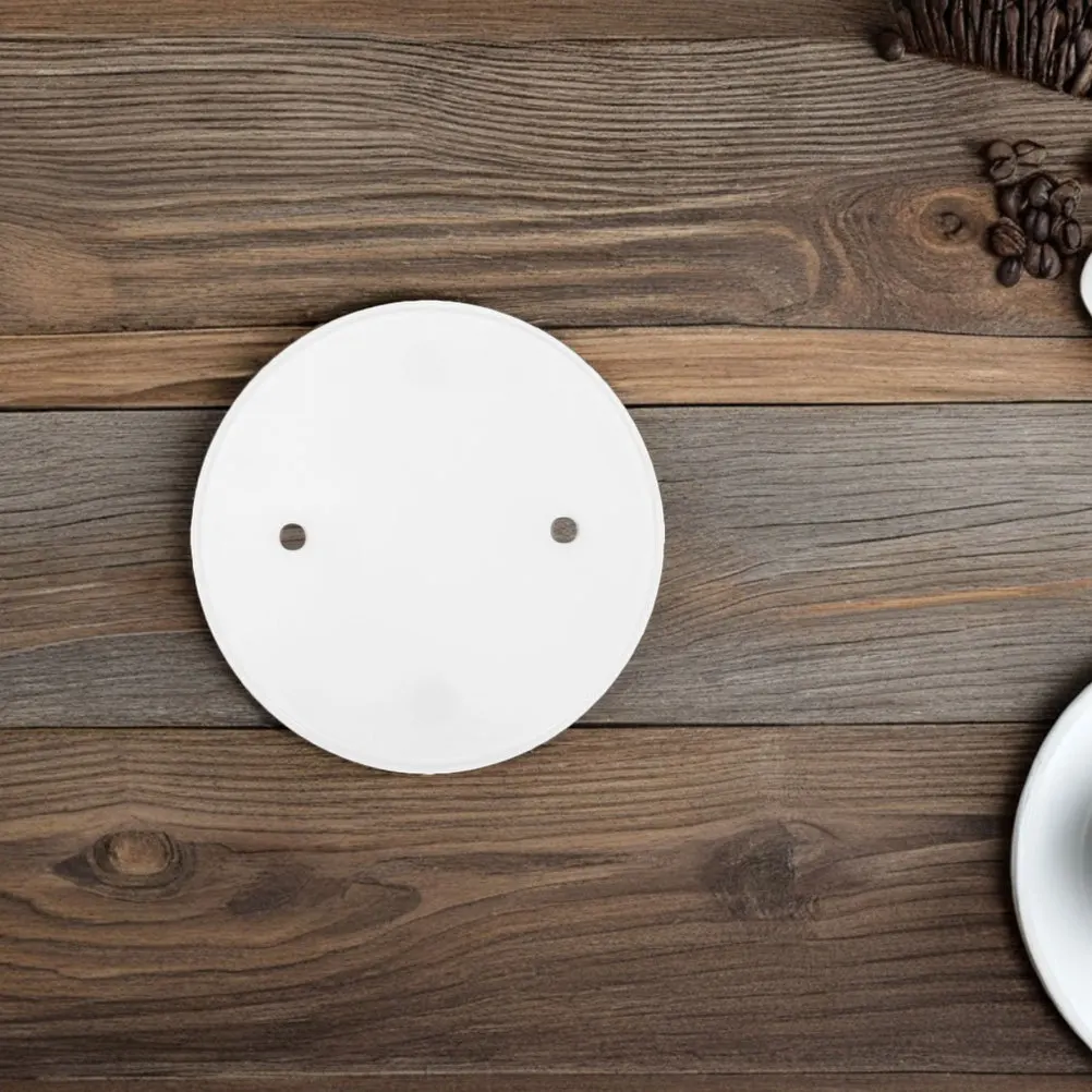 12 قطعة 4.32 بوصة بيضاء فارغة غطاء السقف لوحة دائم سهلة التنظيف المنزل مكتب مول ديكور إنهاء لوحة الحائط المستديرة #3