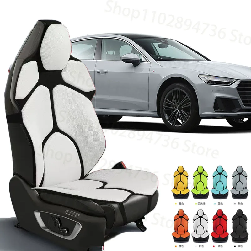 

FOR AUDI A7 Cushion Car Seat Chair Back Mesh Lumbar Back Brace Massage Back Pad Support Home Office