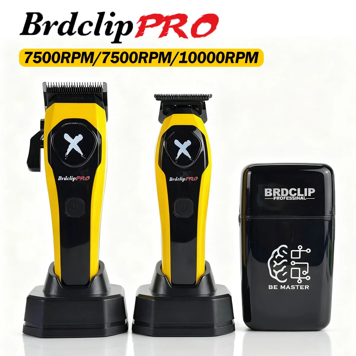 طقم الحلاق المهنية BRDCLIP 619 مقص الشعر 7500 دورة في الدقيقة DLC شفرة قاعدة شاحن شاشة الكريستال السائل 339 الشعر المتقلب 10000 دورة في الدقيقة ماكينة حلاقة 609 #1