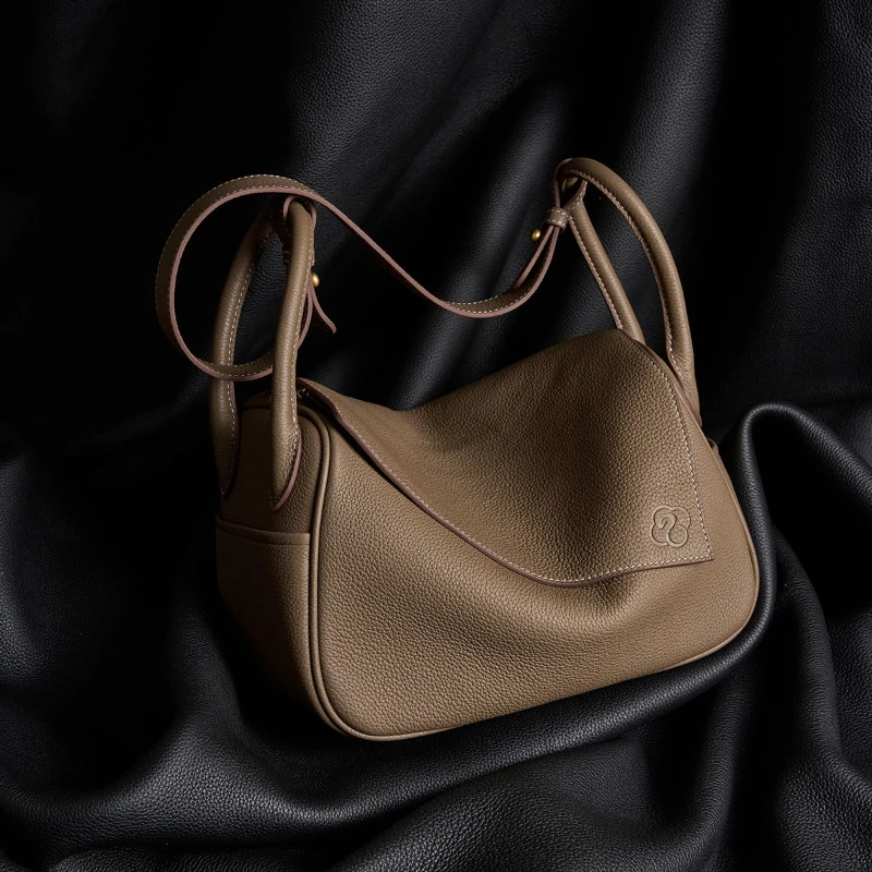GONGXUAN Сумка через плечо Yuanbao Сумка из натуральной воловьей кожи в форме подушки с одним ремешком через плечо Пригородная сумка подмышками