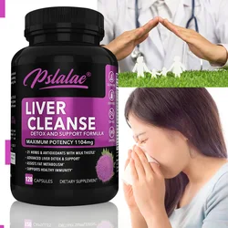 Liver Cleanse Detoxification Support Supplement - Complete Health Capsules with Artichoke, Berberine, Turmeric Herbs