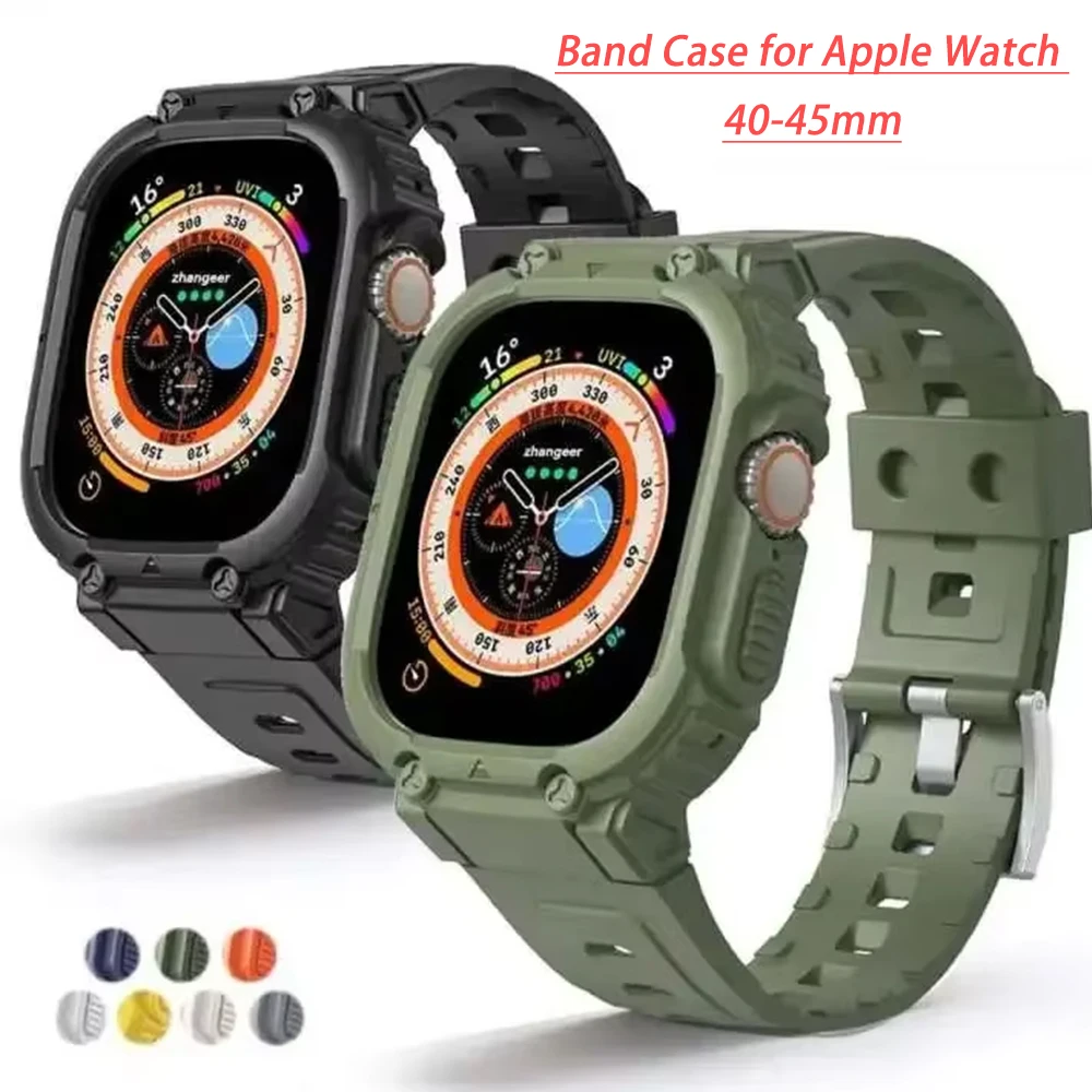 Bandgehäuse für Apple Watch 45nmm 49mm 44mm 41mm 40mm Armband TPU für Iwatch Ultra2/1 9 7 8 6 5 Armband Sportarmband Zubehör