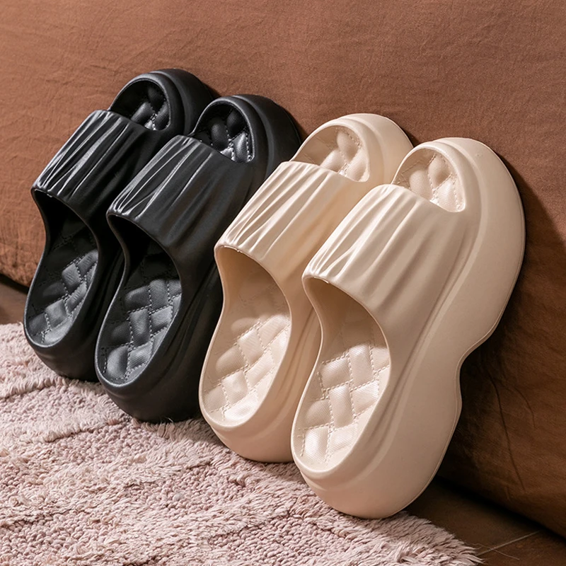 Thick Sole EVA Slippers for Women Fashion Home Platform Slippers for Summer Outwear Non Slip Elevated Sandals for Women