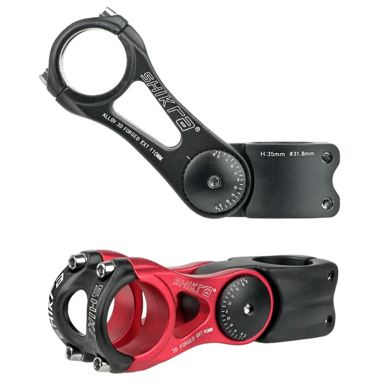 Mtb Power Bicycle Handlebar Stem Road Mountain Bike Table 90/110/145mm Rod Adjustable Stem 31.8 25.4 Riser Negative