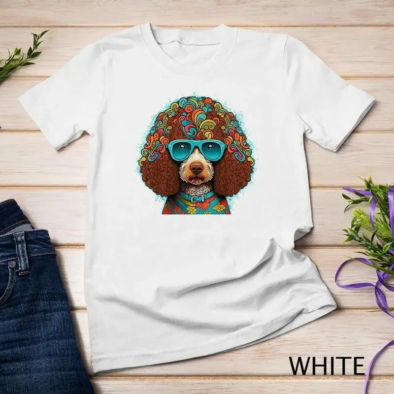 Funny Cute Poodle Dog Miniature Poodle Toy Poodle Hippie T Shirt Unisex T shirt