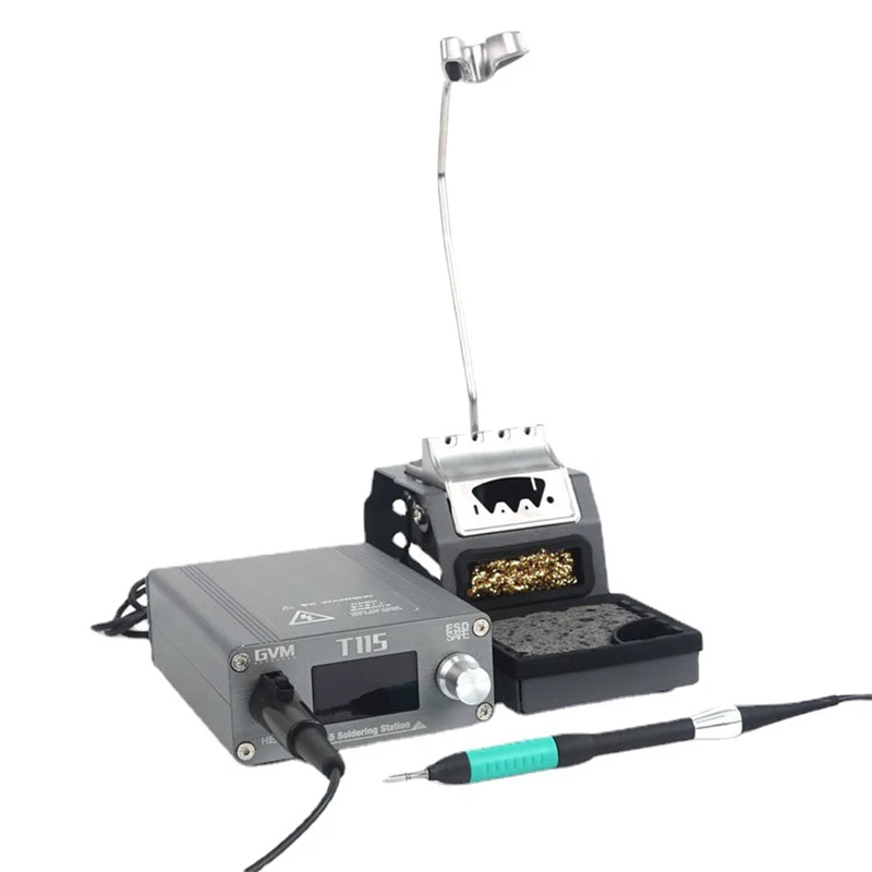 45W sunshine GVM T115 mobile phone soldering station,suitable for smd pcb Super fine powerful welding,auto sleep,C115 Tips