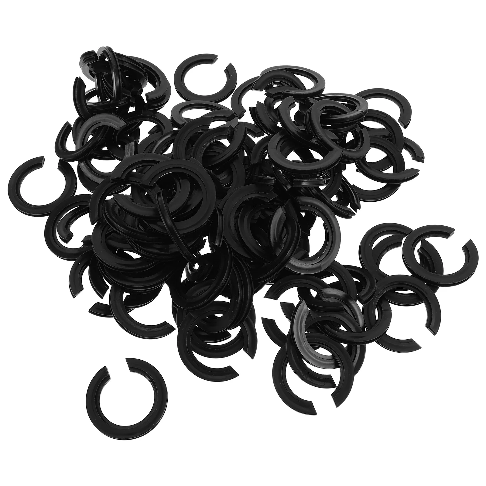

100Pcs E27 to E14 Lampshade Adapter Black Plastic Socket Reducer Ring for Home Office Decor Light Socket Adapter