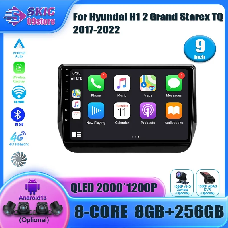 

Car Radio Android 13 For Hyundai H1 2 Grand Starex TQ 2017-2022 Multimedia Video Player Navigation Stereo screen GPS WIFI 4G