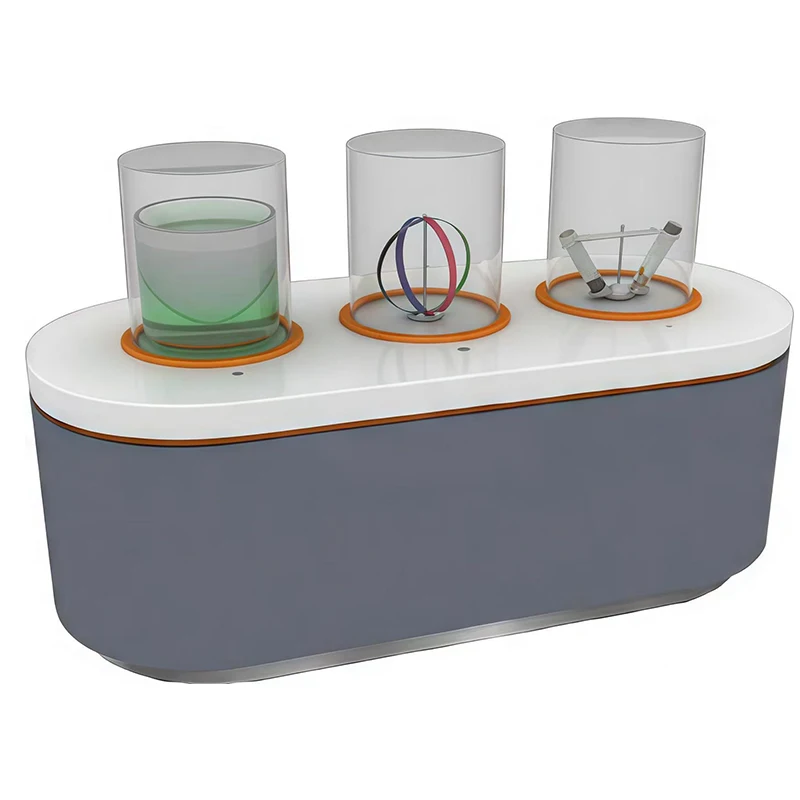 New interactive science museum equipment randomly arranged for children's science popularization and education
