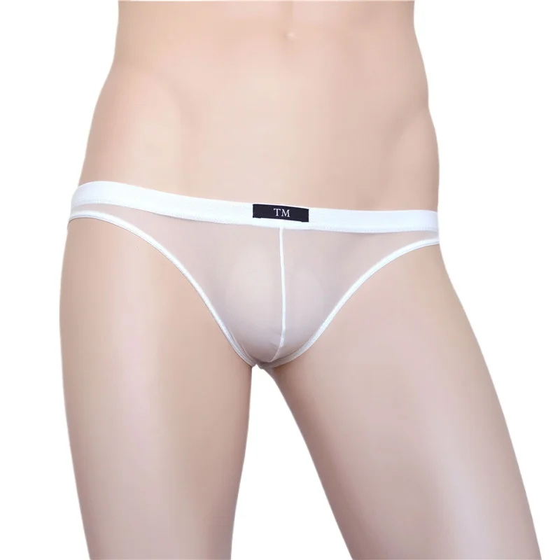 

Sexy Men's Underwear Ice Silk/mesh Perspective Erotic Gay U Convex Pouch Brief Thin Quick Dry Breathable Elastic Seamless Bikini