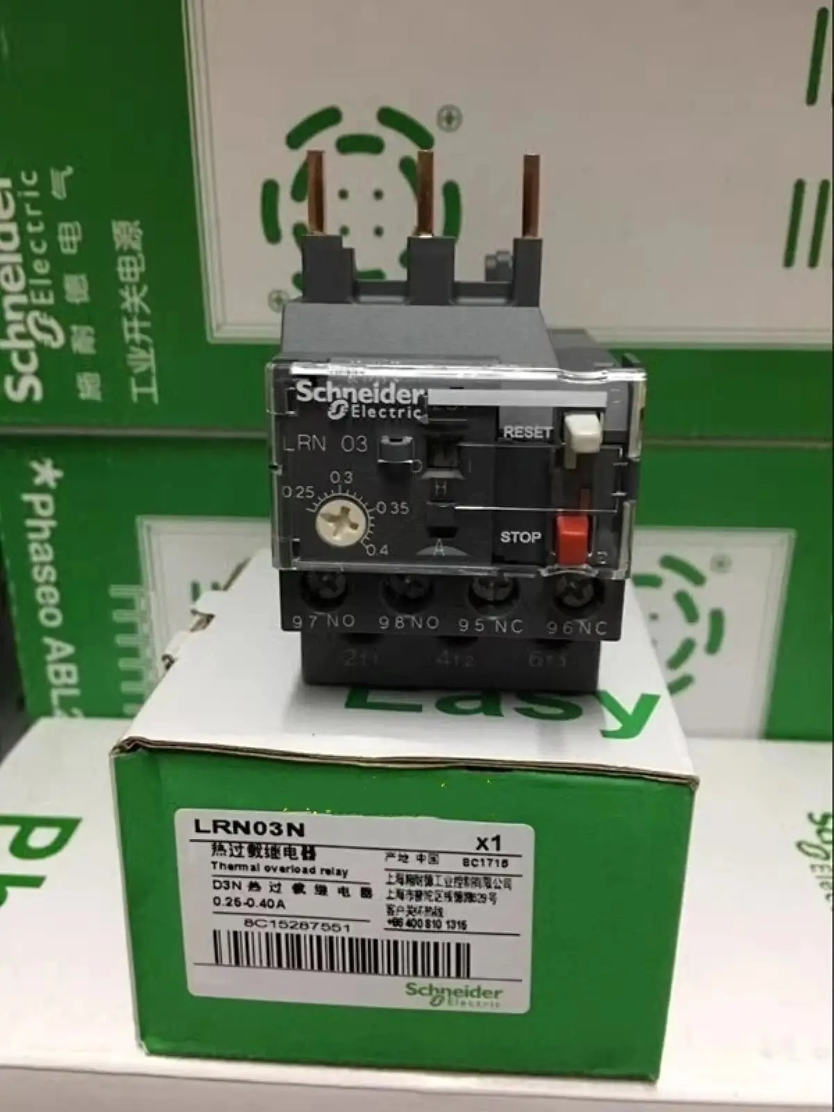 

Easy TeSys Protect Thermal Overload Relay 0.25... 0.4A - Tripping Class 10A LRN03N