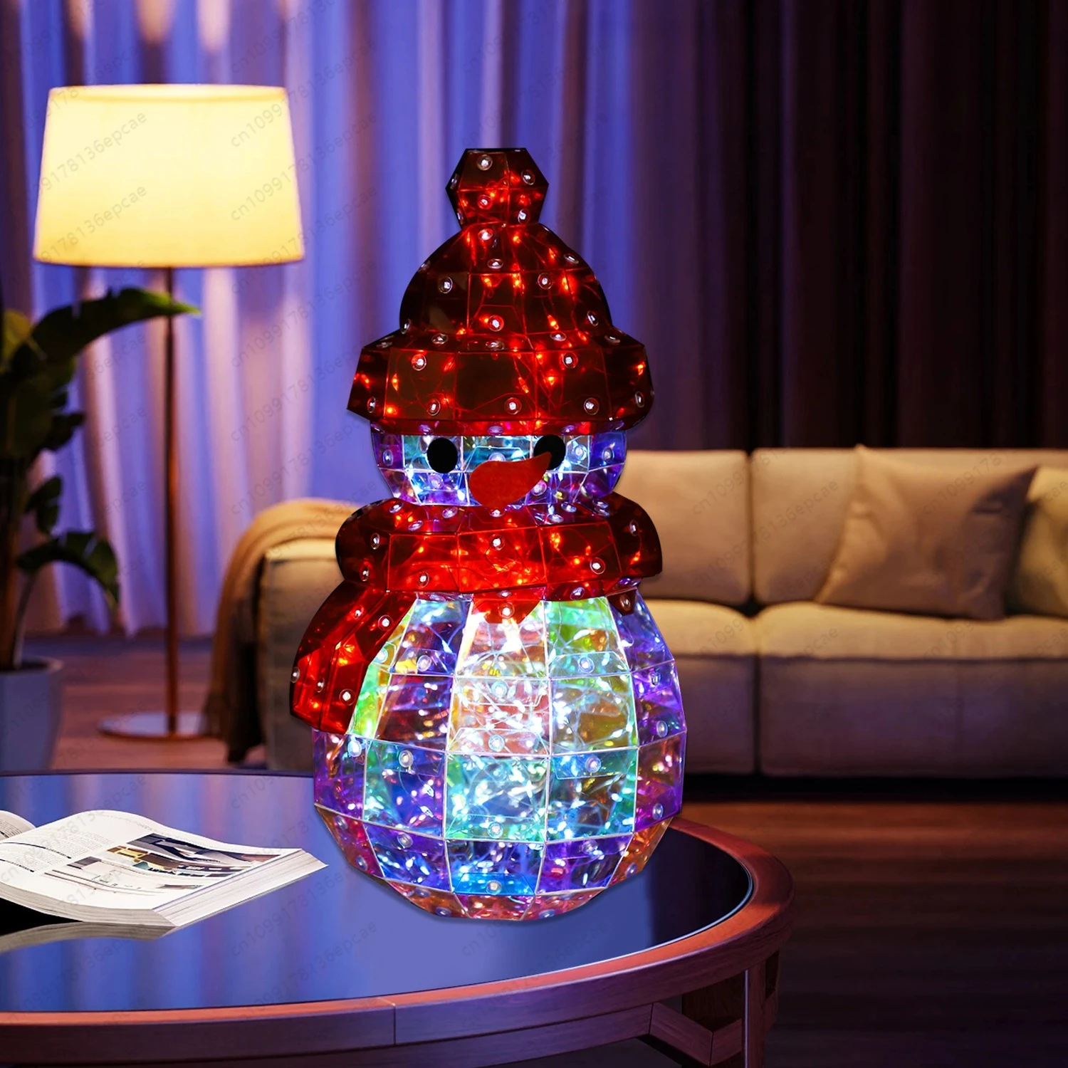 TEMU Symphony متوهجة عيد الميلاد ثلج هدية عيد الميلاد ليلة ضوء الإبداعية زخرفة هدية عيد ميلاد #3