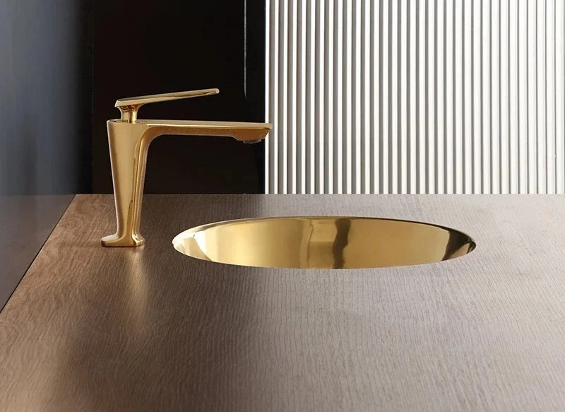 

Раковины для ванной комнаты из нержавеющей стали, сантехника для ванной комнаты, золотой умывальник под сценой, одинарная раковина, встроенная черная кухонная раковина