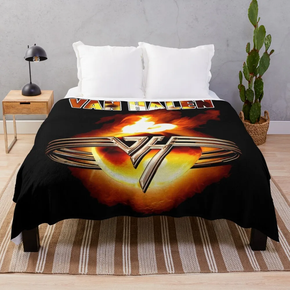 Van Halen 11 BK Throw Blanket Camping Soft Plaid blankets ands Blankets