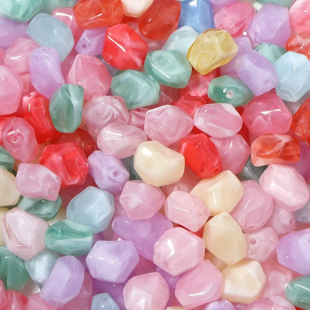 Loose Acrylic Beads Translucent Straight Hole Beads Imitation Jade Beads Shaped For Diy Jewelry Making Old Jewelry Keychains