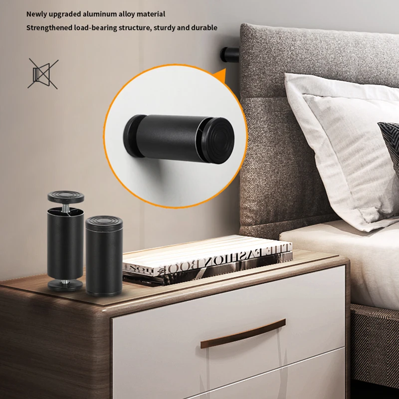 Aluminum bedside anti-sway top wall mount Silent cabinet anti-sway stabilizer Self-adhesive Adjustable length