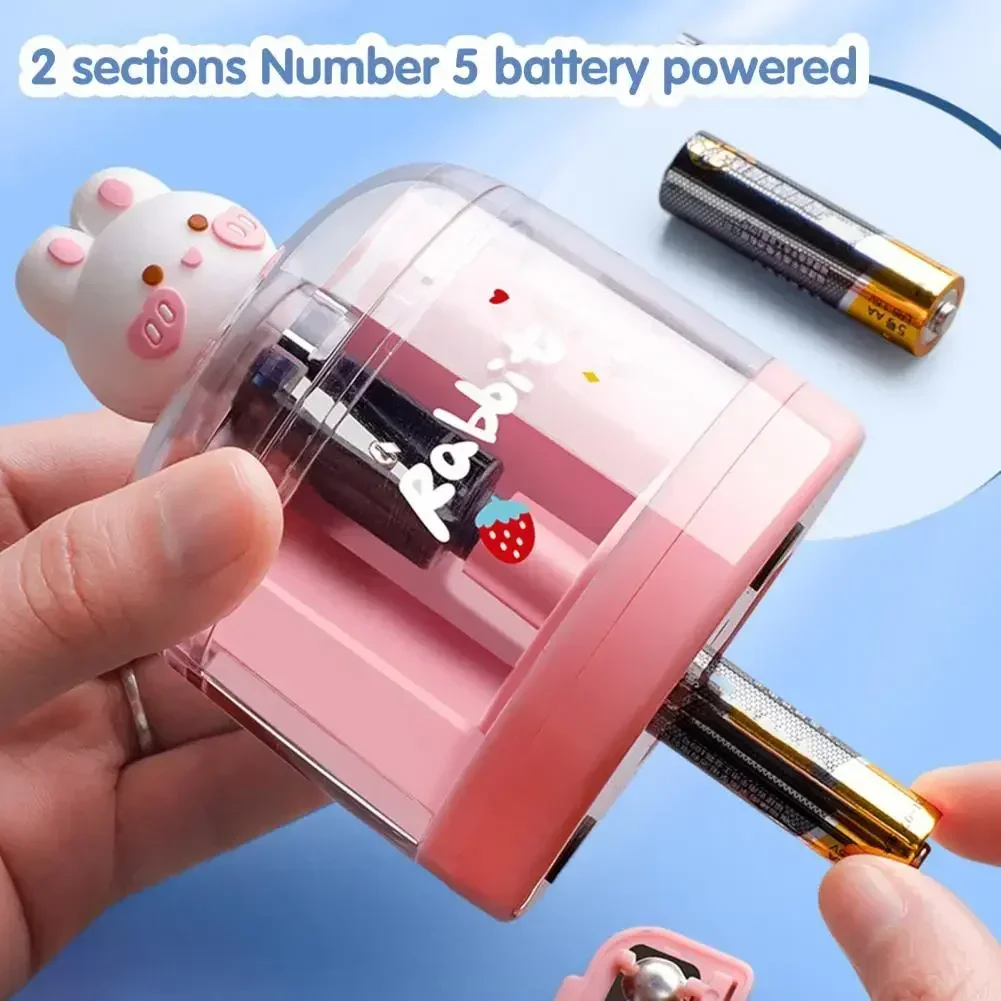 1pc Electric Sharpener Full-automatic Sharp Blade Detachable Hob Pencil Cutter Non-slip Bottom Pencil Sharpener School Supply