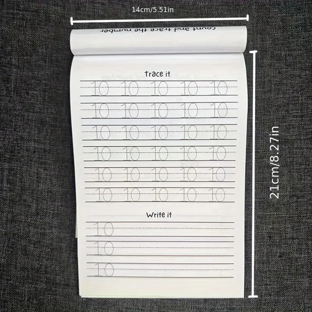 Interactive Preschool Math Workbook with Number Tracing, Use - Educational Math Book for Number Recognition