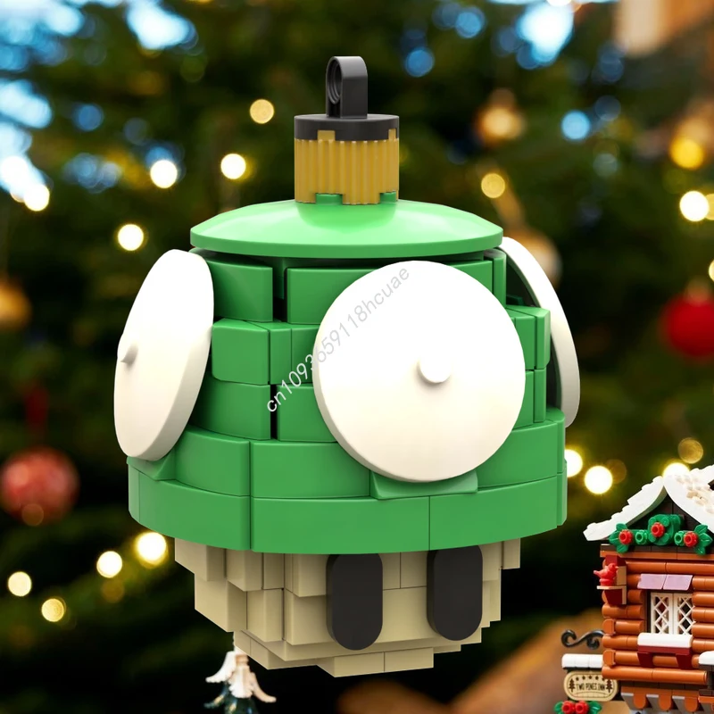 

202 шт. MOC 1-up грибной орнамент, итальянский сантехник, креативная модель строительных блоков «сделай сам», идеально подходит для детей, подарок на Рождество