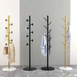 Standing Coat Metal Rack Light Luxury Space Saving Branch Hangers Nordic Style Floor Standing Multiple Hooks Clothes Rack Stand