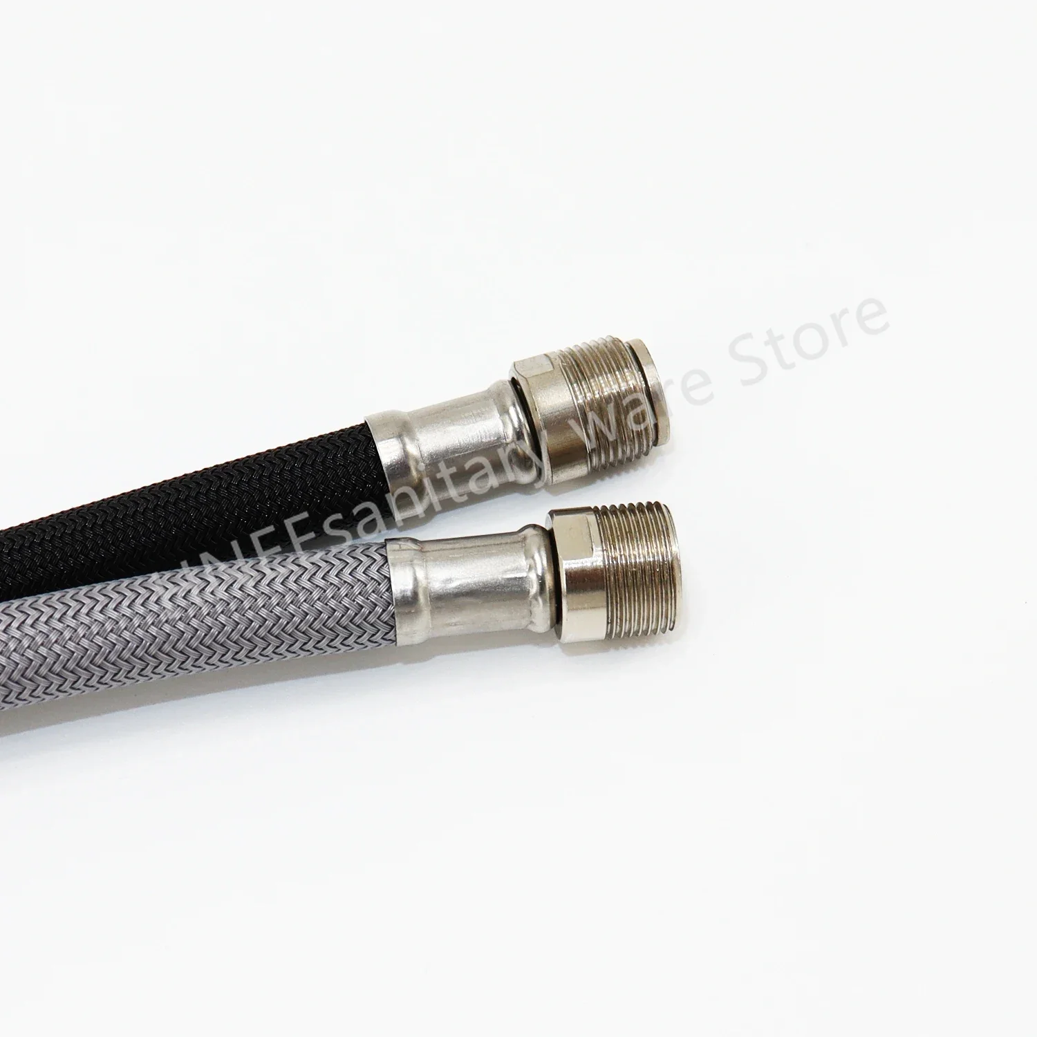 50/60/150cm F1/2 M15*1 Pull Out Faucet Hose Nylon Braided Flexible Water Hose For Kitchen Black Gray Plumbing Spinning Tube