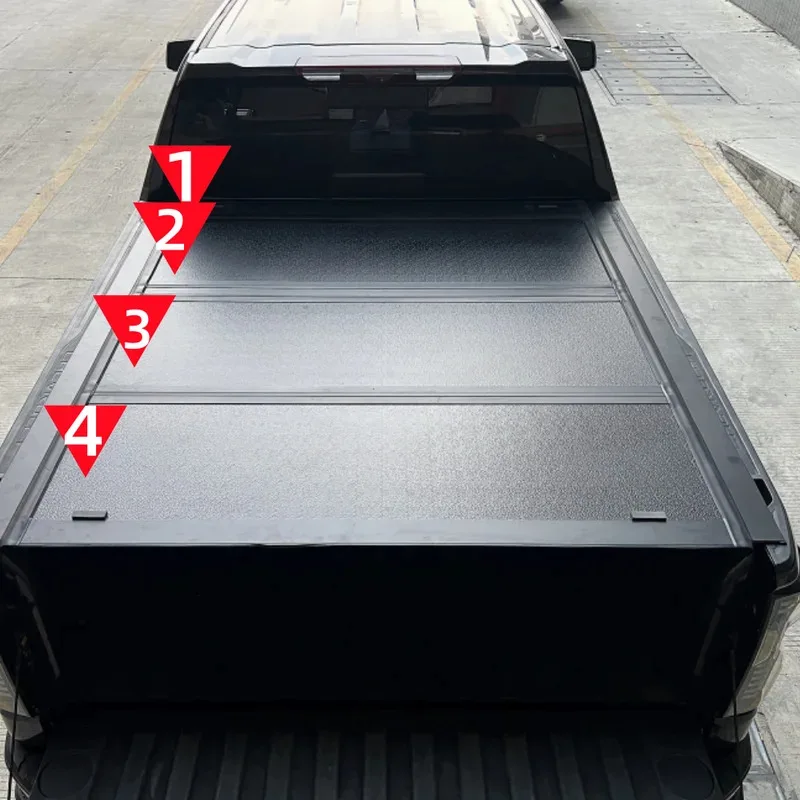 

Truck Waterproof Fold 4 Tonneau Hard Four Foldable Pickup Cover for Hilux Revo/Rocco/vigo