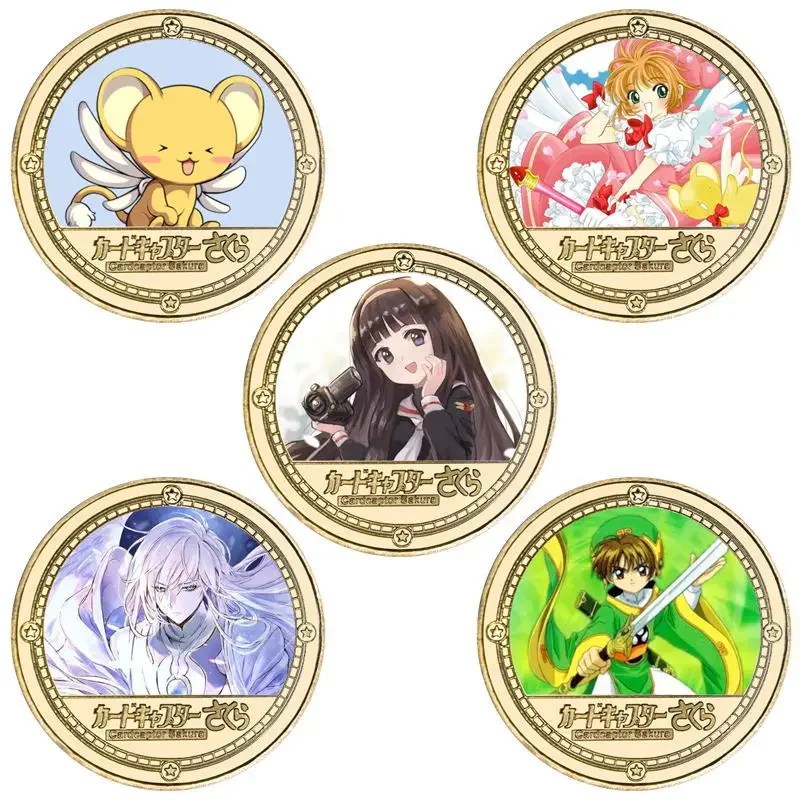 Cardcaptor Sakura Commemorative Coin Die Cast Gold Plated Anime Collectible Souvenir Craft Gift