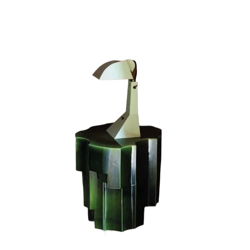 Italy imported sculpture cement ceramic, glazed cedar wood coffee edge
