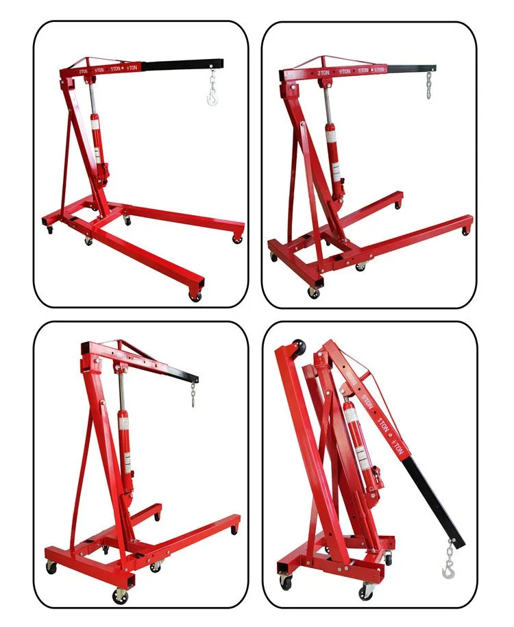 High Load-bearing 2T Engine Crane Car Engine Handling and Maintenance Engine Crane with Flipping Frame Stand