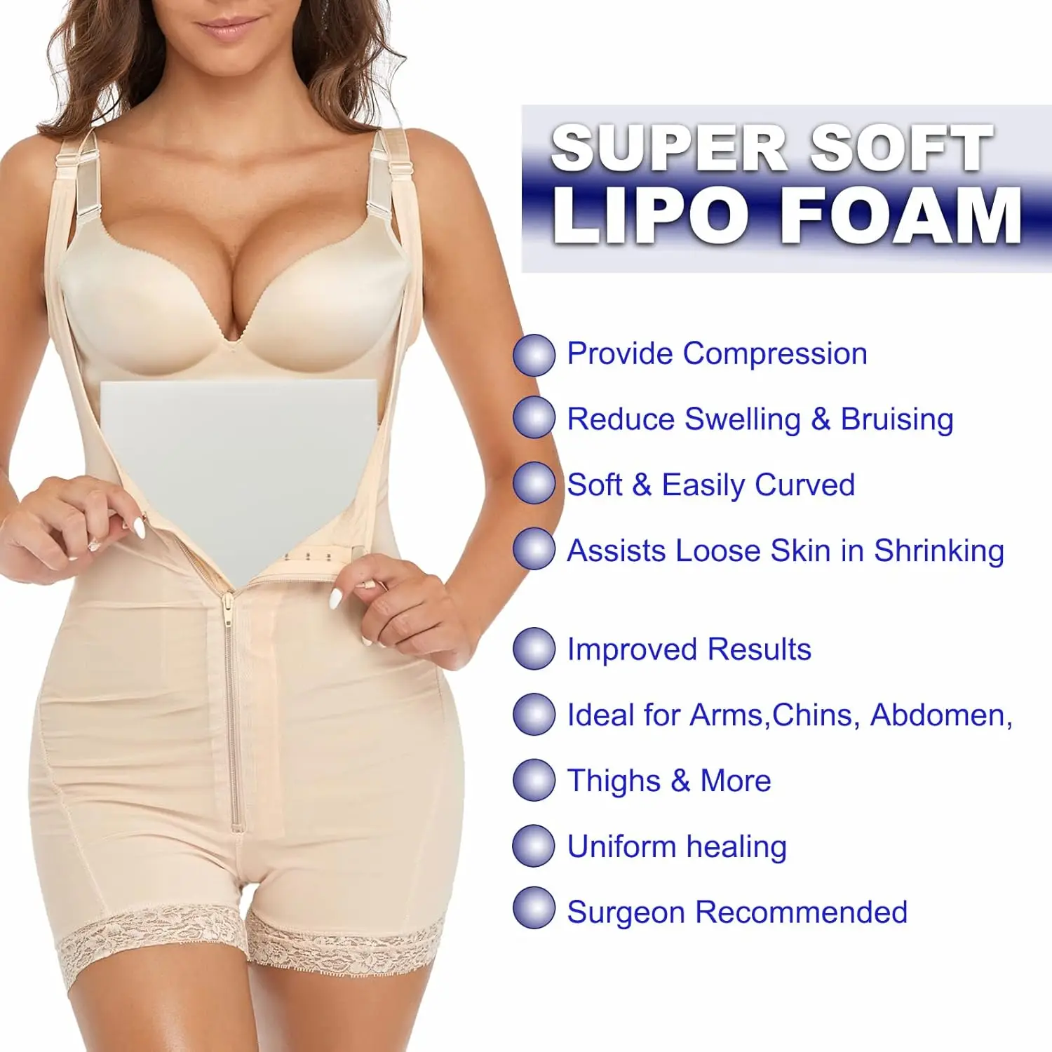3 Pack Lipo Foam Board Ab Board Post Surgery Liposuction Abdominal Flattening Compression Board BBL Lumbar Molder Backboard