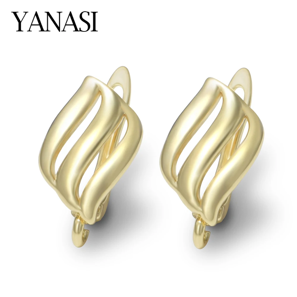 1 Pair NEW 18K Gold Plated Earring Hooks Accessories for Woman Jewelry Wedding Earrings Making DIY Handmade Women  Wholesale