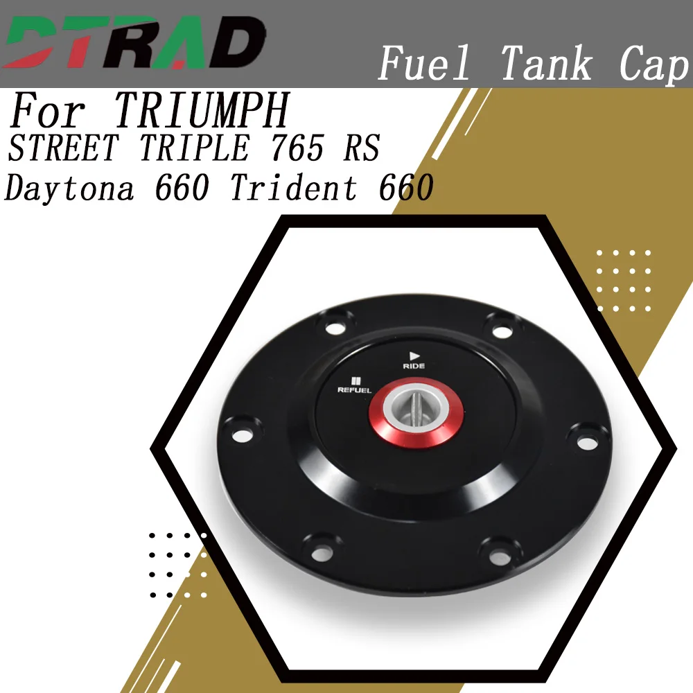 

For TRIUMPH STREET TRIPLE 765 RS Daytona 660 Trident 660 Airbox With Key Quick Lock Fuel Tank Cap Motorcycle CNC Gas Oil Cap