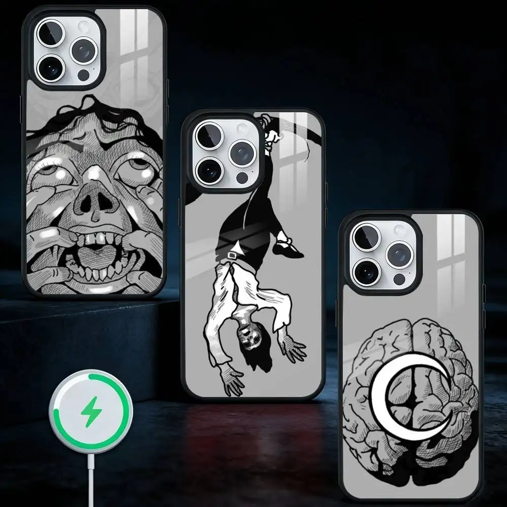 

P-Phasmophobia Tarot Card Phone Case For iPhone17,16,15,14,13 Plus,Pro Max Magnetic For Magsafe Wireless Charging