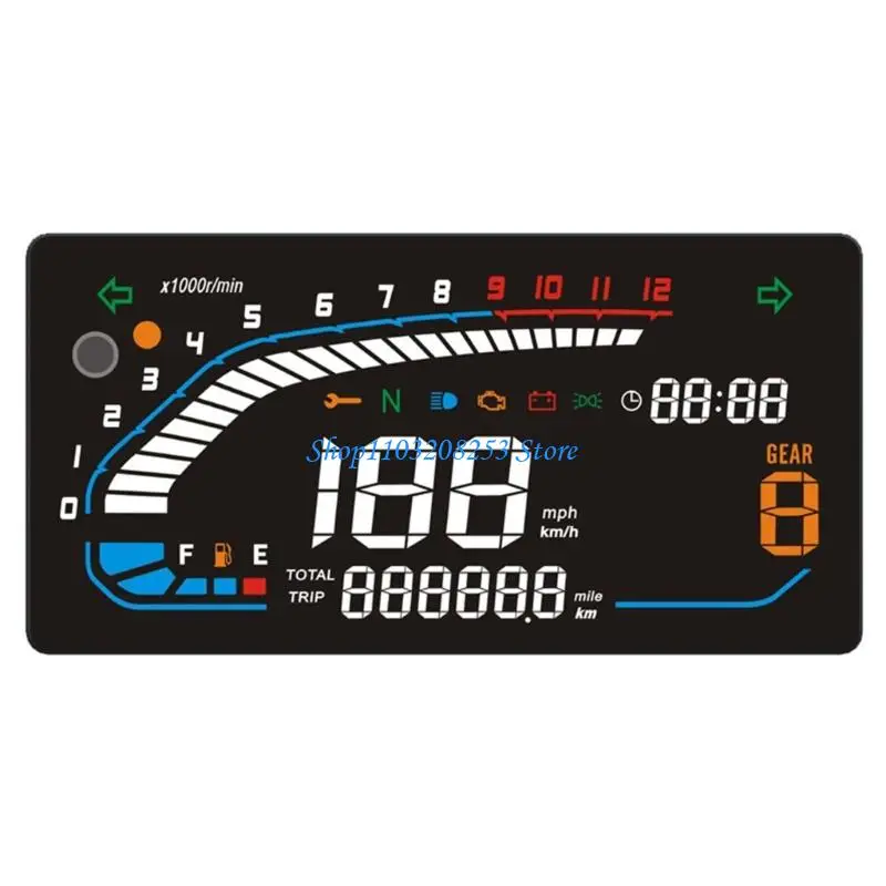 

R6FA Digital Display Speedometer Dashboard, подходящая для водонепроницаемого мотоцикла CM125 CM150 CM250.