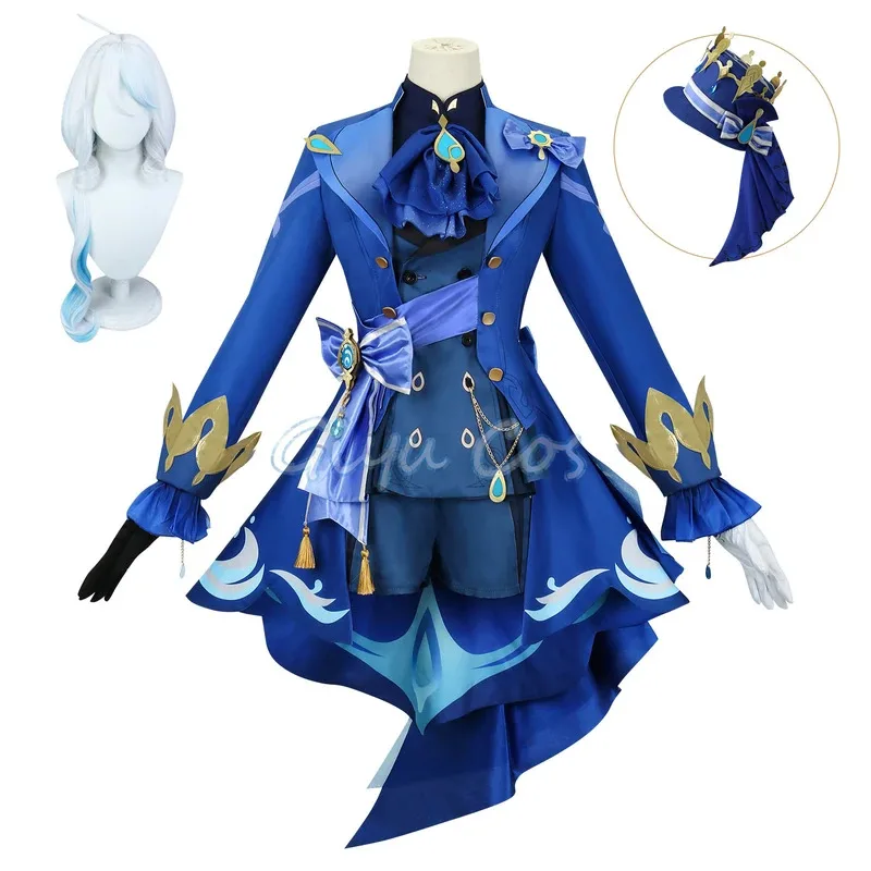 

Genshin Impact Focalors Furina Cosplay Costume Daily Clothes Carnival Uniform Halloween Party Costumes Masquerade Women Game
