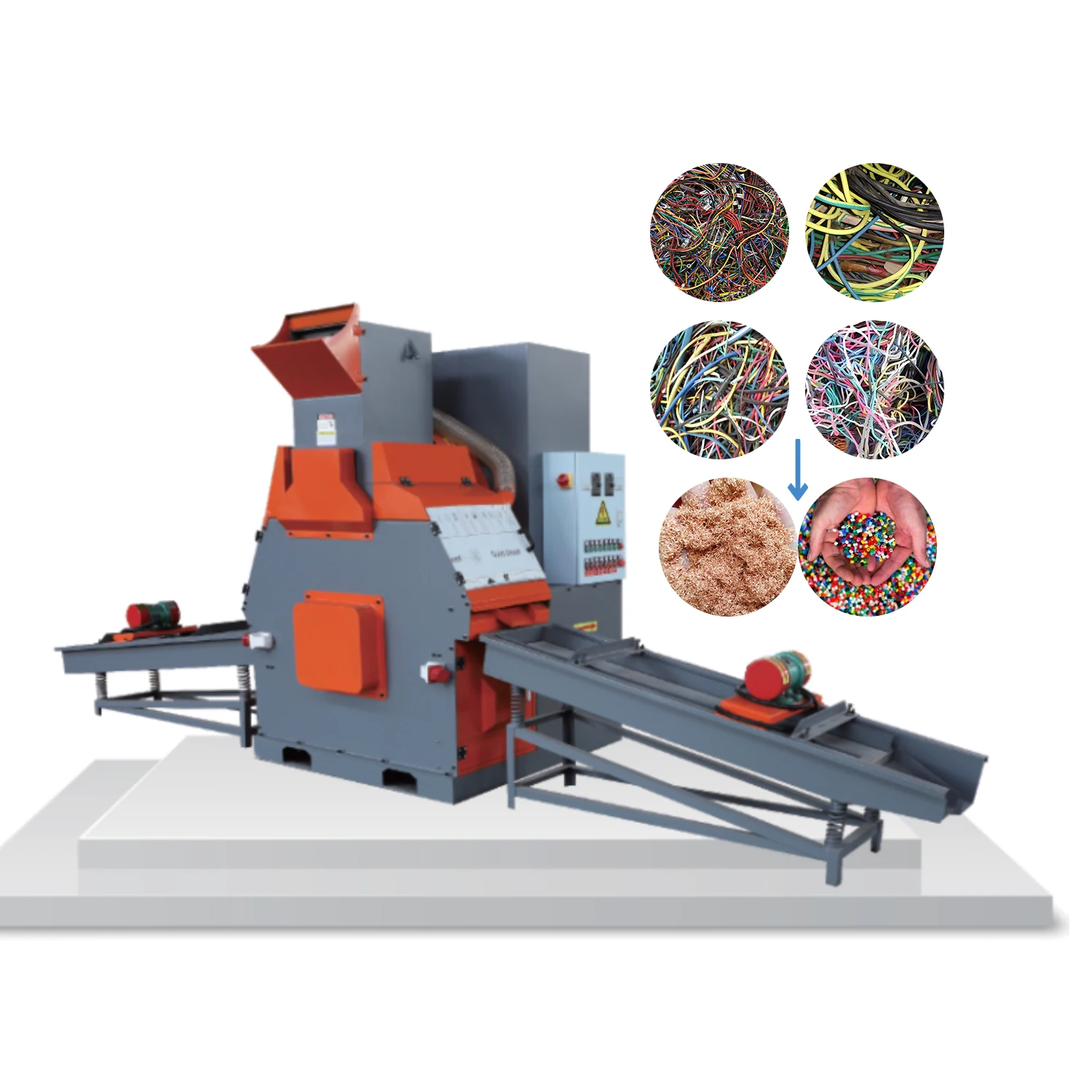Cheap Price 80-200kg/h Granulated Wire Mini Scrap Cable Copper Wire Granulator