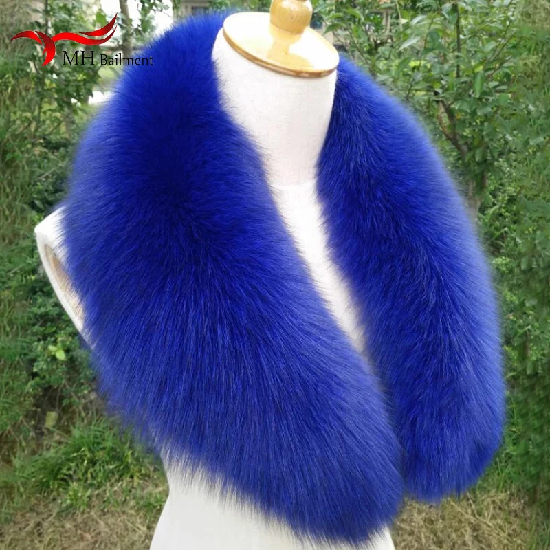 

Очень большой мужской и женский зимний меховой шарф с воротником из натурального лисьего меха, модный теплый пушистый шарф на шею, женская шаль