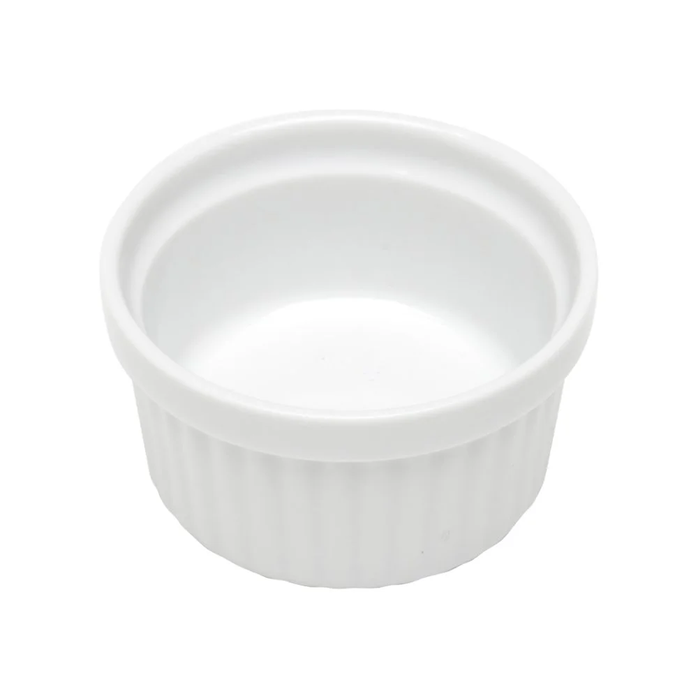 Tigela De Cerâmica Ramequim de Mesa em Porcelana Classic Branco - 75ml - Lyor